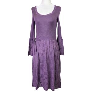 M by Missoni wool knit bell sleeves midi Dress